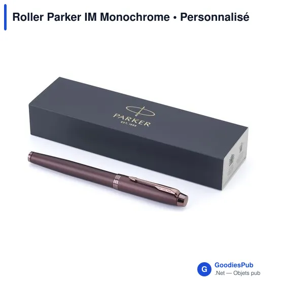 Stylo roller personnalisable Parker IM Monochrome avec logo - Image 10
