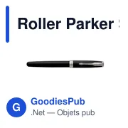 Stylo roller personnalisable Parker Sonnet avec logo - Miniature 1