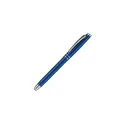 Variante Bleu foncé - Stylo roller personnalisable en métal avec logo - Deux Anneaux