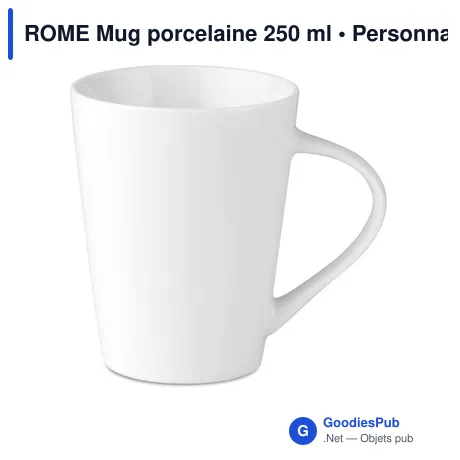 ROME Mug porcelaine 250 ml
