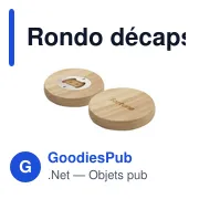 Décapsuleur rond en bois personnalisable avec logo - Rondo - Miniature 3