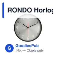 RONDO Horloge murale fond argent - Miniature 1
