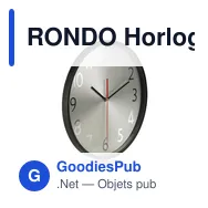 RONDO Horloge murale fond argent - Miniature 2