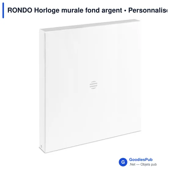 RONDO Horloge murale fond argent - Image 4