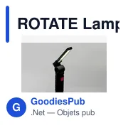 Lampe de travail personnalisable ROTATE avec logo - Miniature 8