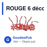 ROUGE 6 décoration en feutre - Miniature 1