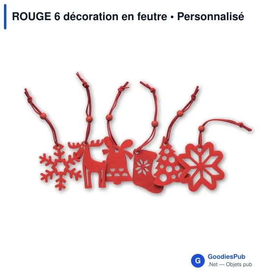 ROUGE 6 décoration en feutre - Image 1