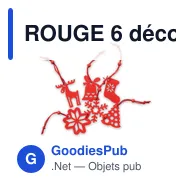 ROUGE 6 décoration en feutre - Miniature 2