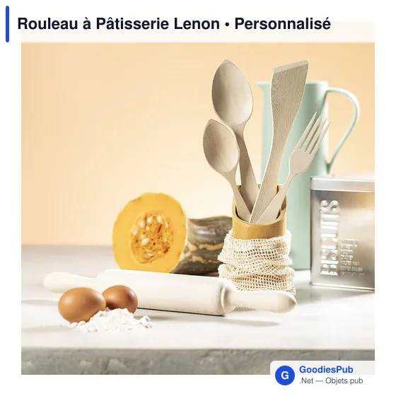 Rouleau à Pâtisserie personnalisable avec logo entreprise - Lenon - Image 3