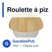 Roulette à pizza en bambou Ian - Miniature 1
