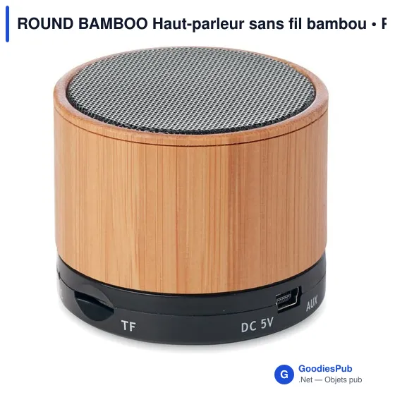 ROUND BAMBOO Haut-parleur sans fil bambou - Image 2