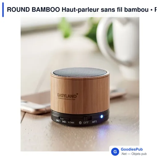 ROUND BAMBOO Haut-parleur sans fil bambou - Image 4