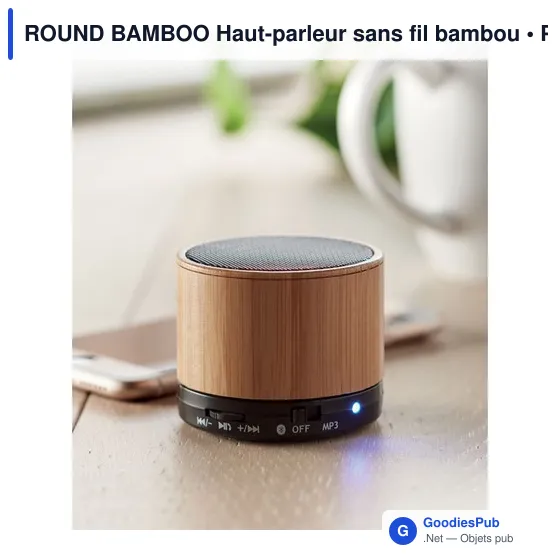 ROUND BAMBOO Haut-parleur sans fil bambou - Image 5