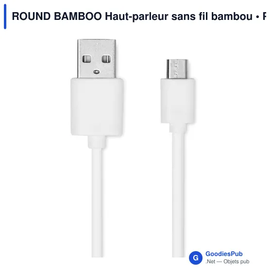 ROUND BAMBOO Haut-parleur sans fil bambou - Image 8