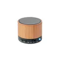 Variante noir - ROUND BAMBOO Haut-parleur sans fil bambou