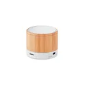 Variante blanc - ROUND BAMBOO Haut-parleur sans fil bambou