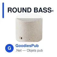 ROUND BASS+ Haut-parleur s/ fil paille blé - Miniature 1