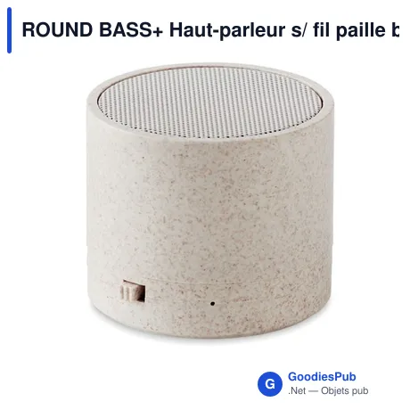 ROUND BASS+ Haut-parleur s/ fil paille blé