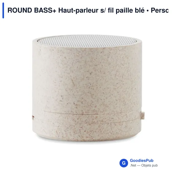ROUND BASS+ Haut-parleur s/ fil paille blé - Image 2