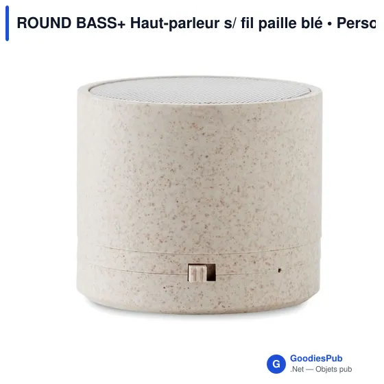 ROUND BASS+ Haut-parleur s/ fil paille blé - Image 3