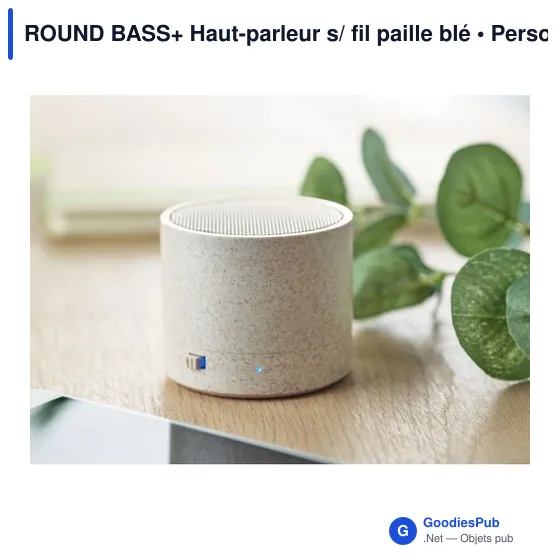 ROUND BASS+ Haut-parleur s/ fil paille blé - Image 5