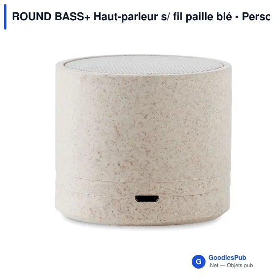 ROUND BASS+ Haut-parleur s/ fil paille blé - Image 6