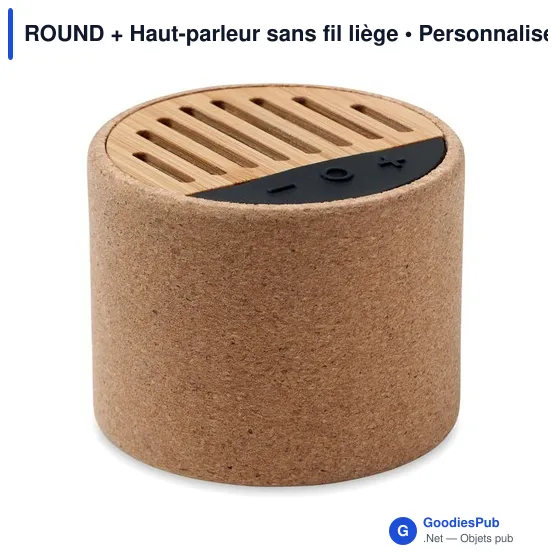 ROUND + Haut-parleur sans fil liège - Image 1