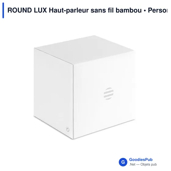 Haut-parleur sans fil personnalisable en bambou avec logo - Image 4