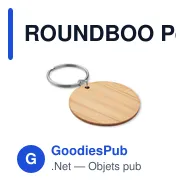 ROUNDBOO Porte-clés rond en bambou - Miniature 1