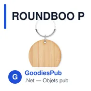 ROUNDBOO Porte-clés rond en bambou - Miniature 2