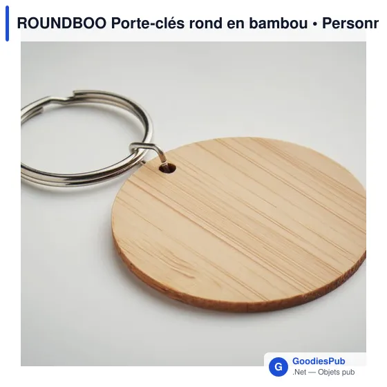 ROUNDBOO Porte-clés rond en bambou - Image 4