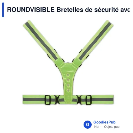 ROUNDVISIBLE Bretelles de sécurité avec LED