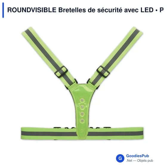 ROUNDVISIBLE Bretelles de sécurité avec LED - Image 2