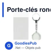 Porte-clés rond en verre personnalisable avec logo - ROUNDWARD - Miniature 3