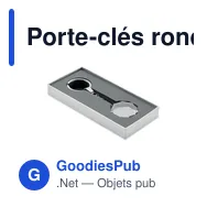 Porte-clés rond en verre personnalisable avec logo - ROUNDWARD - Miniature 4