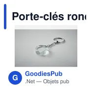 Porte-clés rond en verre personnalisable avec logo - ROUNDWARD - Miniature 6