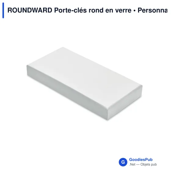 Porte-clés rond en verre personnalisable avec logo - ROUNDWARD - Image 7