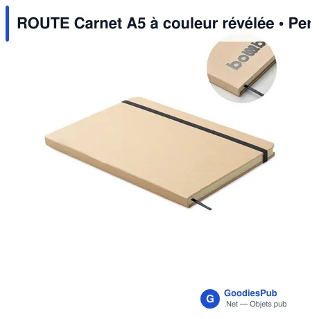 ROUTE Carnet A5 à couleur révélée