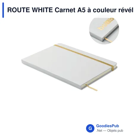 ROUTE WHITE Carnet A5 à couleur révélée