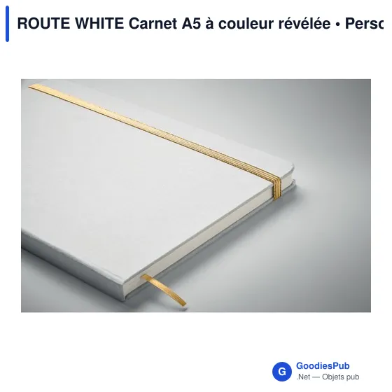 ROUTE WHITE Carnet A5 à couleur révélée - Image 5