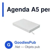 Agenda A5 personnalisable en papier recyclé avec logo - ROUTINE - Miniature 1