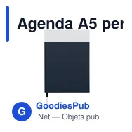 Agenda A5 personnalisable en papier recyclé avec logo - ROUTINE - Miniature 11
