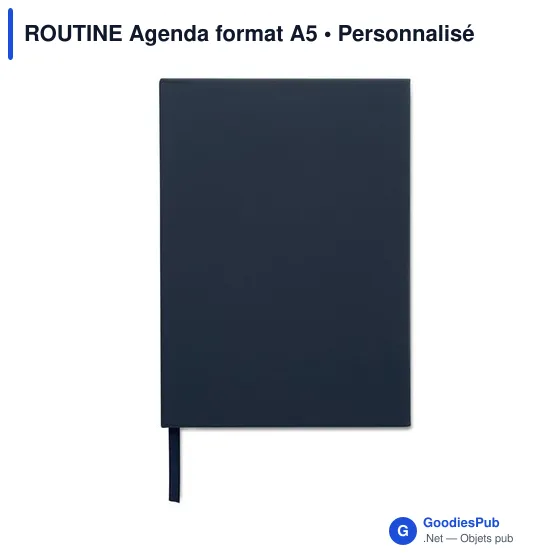 Agenda A5 personnalisable en papier recyclé avec logo - ROUTINE - Image 11