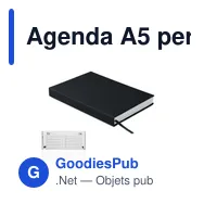 Agenda A5 personnalisable en papier recyclé avec logo - ROUTINE - Miniature 12