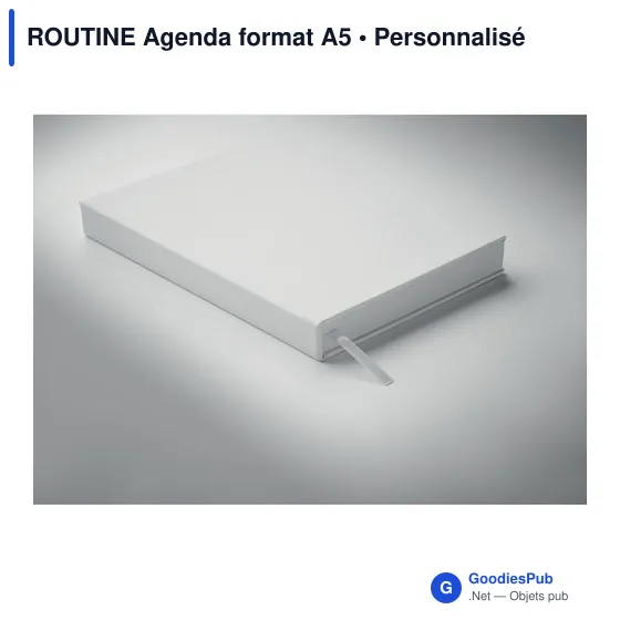 Agenda A5 personnalisable en papier recyclé avec logo - ROUTINE - Image 4