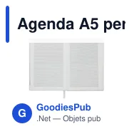 Agenda A5 personnalisable en papier recyclé avec logo - ROUTINE - Miniature 5