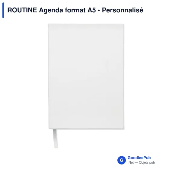 Agenda A5 personnalisable en papier recyclé avec logo - ROUTINE - Image 6