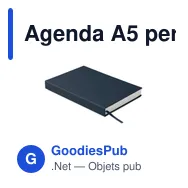 Agenda A5 personnalisable en papier recyclé avec logo - ROUTINE - Miniature 7