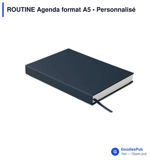 Agenda A5 personnalisable en papier recyclé avec logo - ROUTINE - Image 7