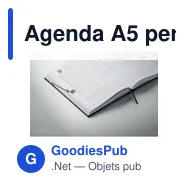 Agenda A5 personnalisable en papier recyclé avec logo - ROUTINE - Miniature 8